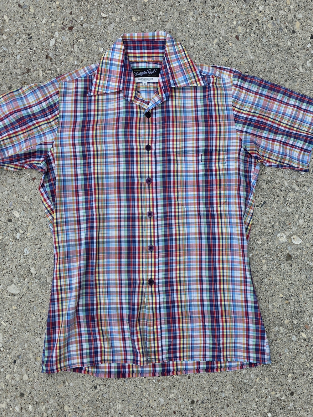 Vintage Christopher Rand Plaid Button Up Shirt Medium